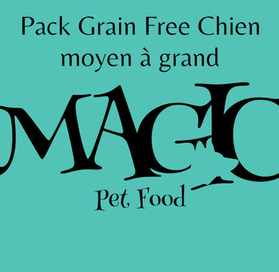 Pack 12 kg Grain Free viandes diverses  toutes races moyennes et grandes