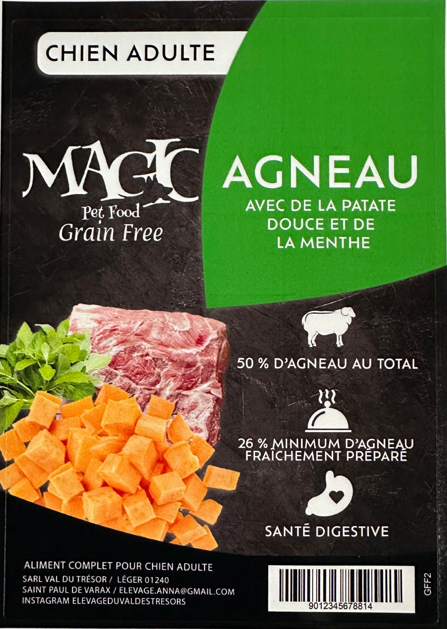 Croquettes Magic Grain Free Chien Adulte Moyenne et Grande Races Agneau