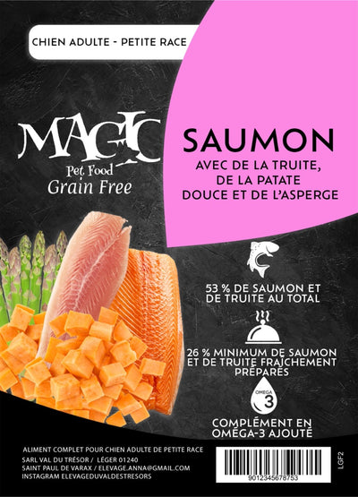 Croquettes Magic Grain free chiot et chien de petites Races Saumon Truite