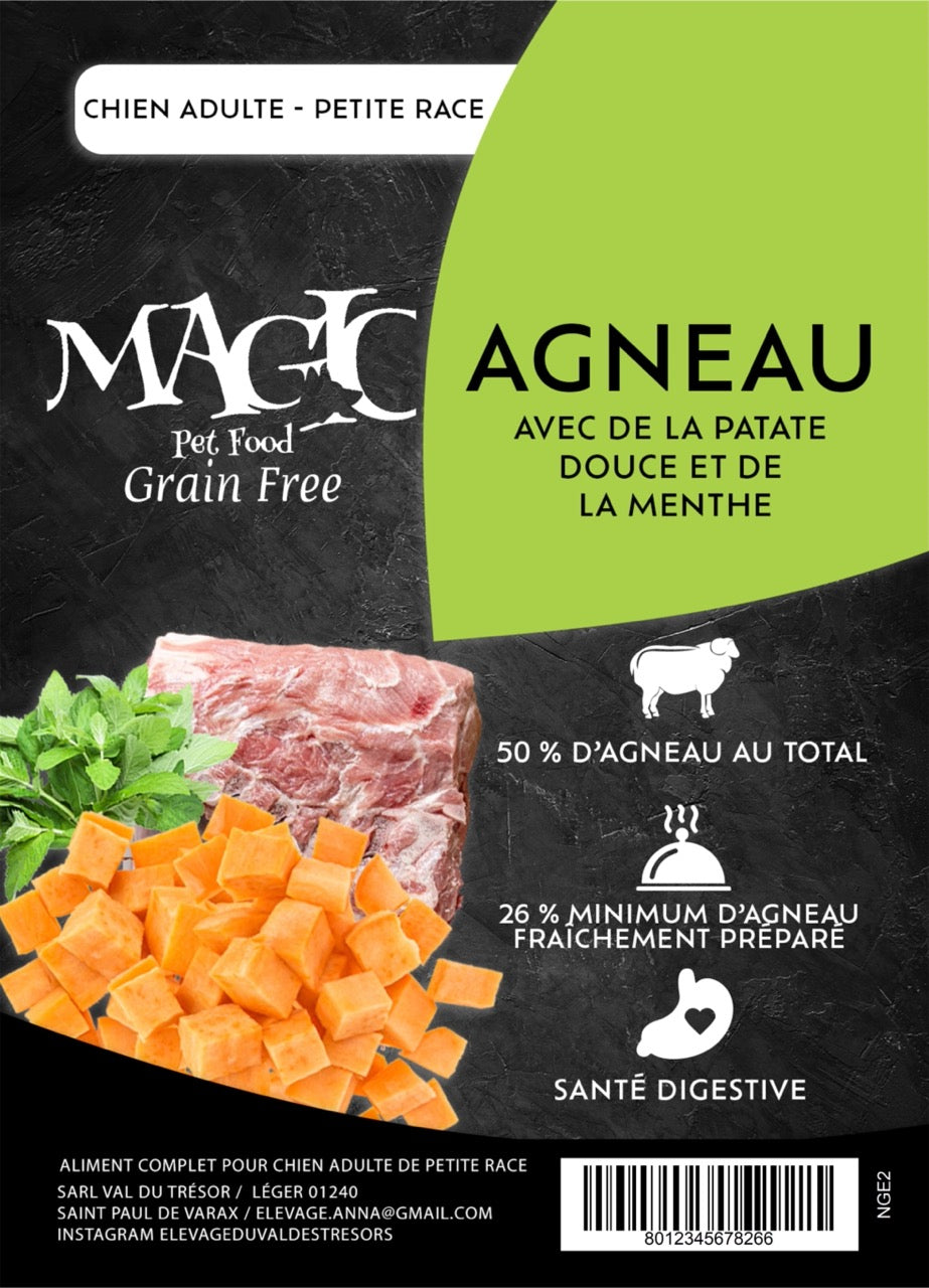 Croquettes Magic Grain Free chiot et chien de petites Races Agneau