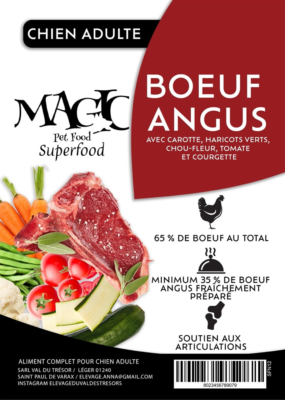 Croquettes Chien Magic Superfood Adulte Moyenne et Grandes Races Boeuf Angus 65%