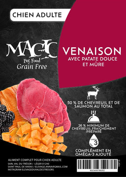 Croquettes Magic Grain Free Chien Adulte Moyenne et Grande Races Chevreuil